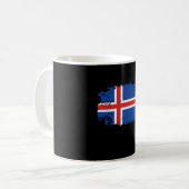 Island-Flagge Kaffeetasse (Vorderseite Links)
