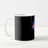 Island-Flagge Kaffeetasse (Links)