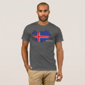 Island Flagge-Karte Shirt (Vorne ganz)