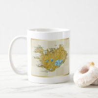 Island-Flagge + Karten-Tasse
