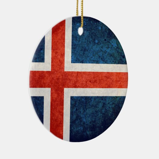 Island-Flagge Keramik Ornament (Rechts)