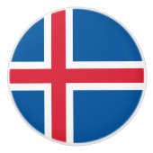Island-Flagge Keramikknauf (Vorderseite)
