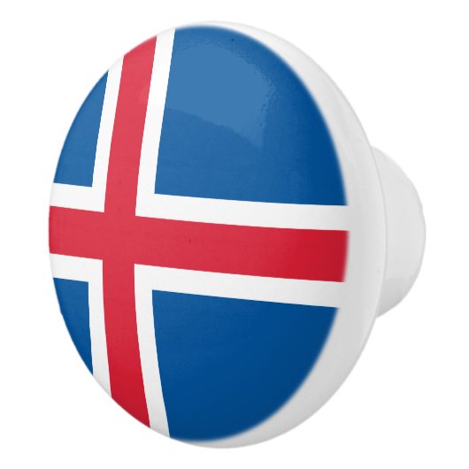 Island-Flagge Keramikknauf (Rechts)