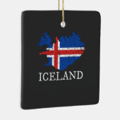 Island-Flagge Keramikornament (Rechts)