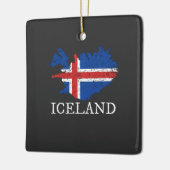 Island-Flagge Keramikornament (Links)