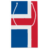 Island Flagge Kleine Geschenktüte (Rückseite)