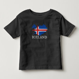 Island-Flagge Kleinkind T-shirt