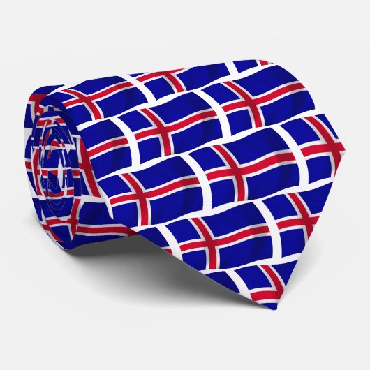 Island Flagge Krawatte (Gerollt)
