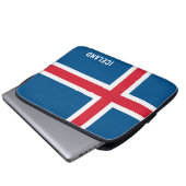 Island-Flagge Laptopschutzhülle (Vorne Knopf)