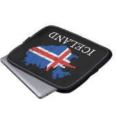 Island-Flagge Laptopschutzhülle (Vorne Knopf)