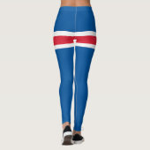 Island-Flagge Leggings (Rückseite)
