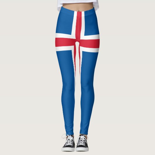 Island-Flagge Leggings (Vorderseite)