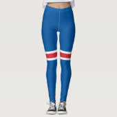 Island-Flagge Leggings (Vorderseite)