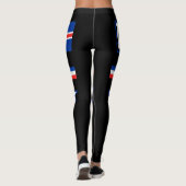 Island-Flagge Leggings (Rückseite)