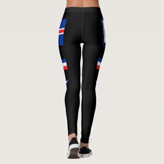 Island-Flagge Leggings (Rückseite)