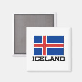 Island-Flagge Magnet (Vorderseite/Rückseite)