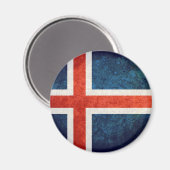 Island-Flagge Magnet (Vorderseite/Rückseite)