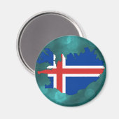Island-Flagge Magnet (Vorderseite/Rückseite)