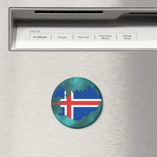 Island-Flagge Magnet (In Situ (Geschirrspüler))