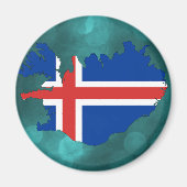 Island-Flagge Magnet (Vorne)