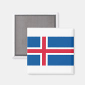 Island-Flagge Magnet (Vorderseite/Rückseite)