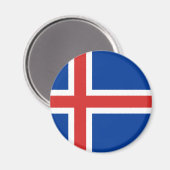Island-Flagge Magnet (Vorderseite/Rückseite)
