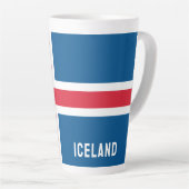 Island-Flagge Milchtasse (Rechte Ecke)
