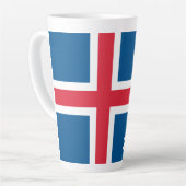 Island-Flagge Milchtasse (Linke Ecke)