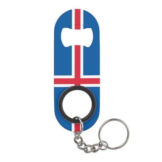 Island-Flagge Mini Flaschenöffner (Rückseite)
