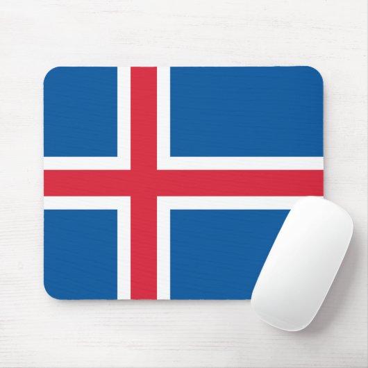 Island-Flagge Mousepad (Mit Mouse)
