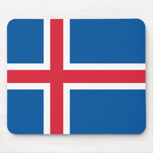 Island-Flagge Mousepad (Vorne)
