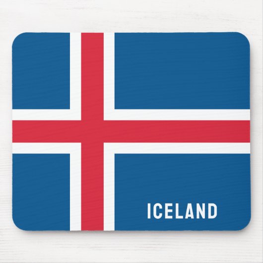 Island-Flagge Mousepad (Vorne)