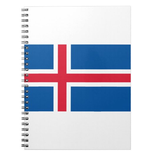 Island-Flagge Notizblock (Vorderseite)