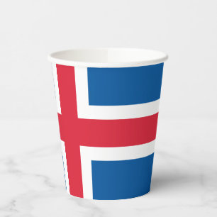 Island-Flagge Pappbecher