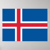 Island-Flagge Poster (Vorne)