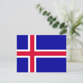 Island-Flagge Postkarte (Stehend Vorderseite)