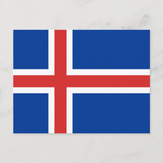 Island-Flagge Postkarte