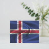 Island-Flagge Postkarte (Stehend Vorderseite)
