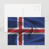 Island-Flagge Postkarte (Vorne/Hinten)