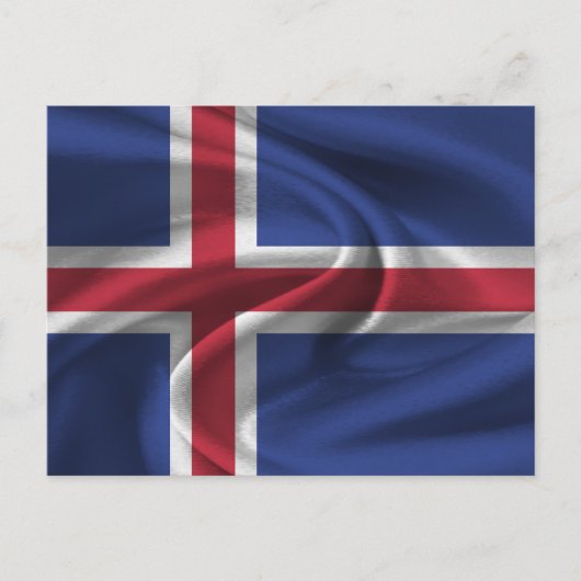 Island-Flagge Postkarte (Vorderseite)