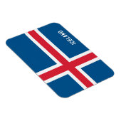 Island-Flagge Rechteckheber Magnet (Rechte Seite)