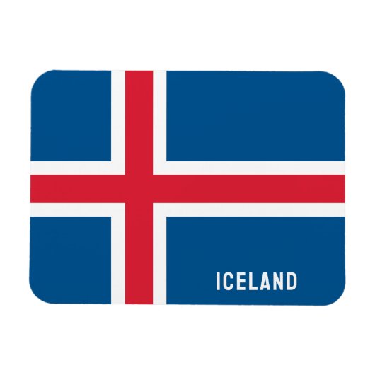 Island-Flagge Rechteckheber Magnet (Horizontal)
