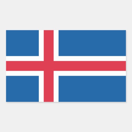 Island-Flagge Rechteckiger Aufkleber (Vorderseite)