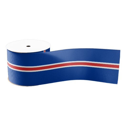 Island-Flagge Ripsband (Spule)