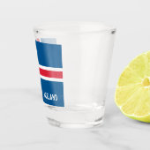 Island-Flagge Schnapsglas (Rechts)
