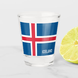 Island-Flagge Schnapsglas