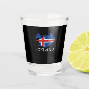 Island-Flagge Schnapsglas