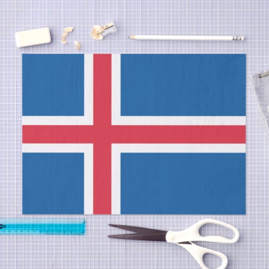 Island-Flagge Seidenpapier (Handwerk)