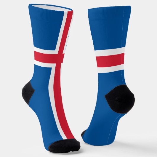Island-Flagge Socken (Gewinkelt)