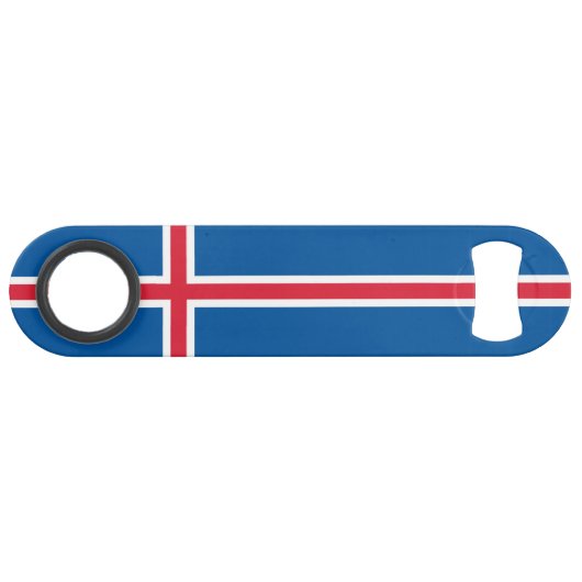 Island-Flagge Speed Flaschenöffner (Vorderseite (Horizontal))